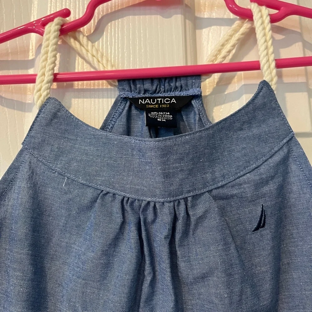 Girls Nautica chambray size 6x dress, NWT